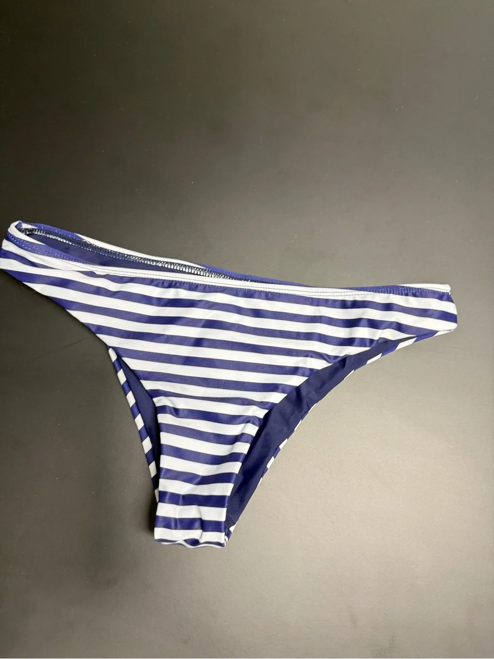 Cupshe Blue & White Striped Crisscross Halter Bikini